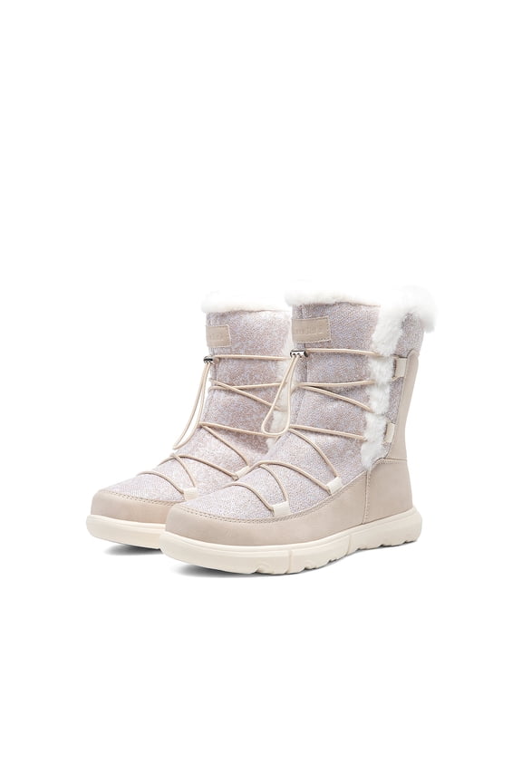 Women's Faux Lace-Up Winter Snow Boots