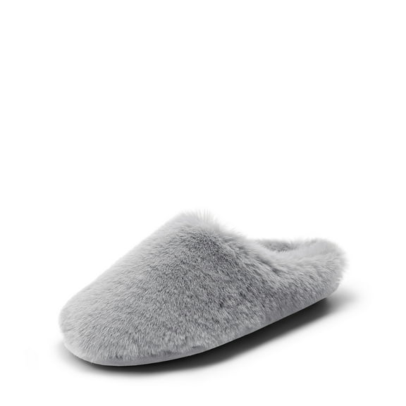 BURUDANI Women’s Fuzzy Plush Slip-On House Slippers Indoor & Outdoor Winter Comfort