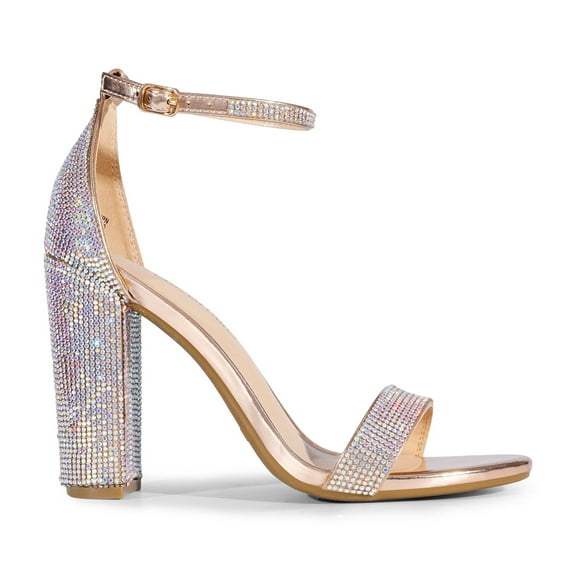 BURUDANI Women's Hi-Chunk High Heel Pump Sandals