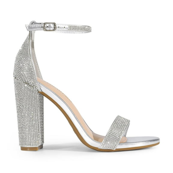 BURUDANI Women's Hi-Chunk High Heel Pump Sandals