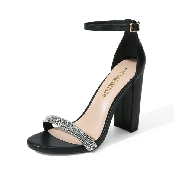 BURUDANI Women's Hi-Chunk High Heel Pump Sandals