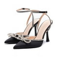 thumbnail image 1 of BURUDANI Women's High Heels Destiny Closed Toe Strappy Heels Sexy Rhinestone Ankle Strap Pumps Wedding Bridal Party Dress Shoes, 1 of 5