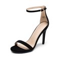 thumbnail image 1 of BURUDANI Women's High Heels Flower Ankle Strap Stilettos Round Open Toe Dressy Sexy Sandals, 1 of 5