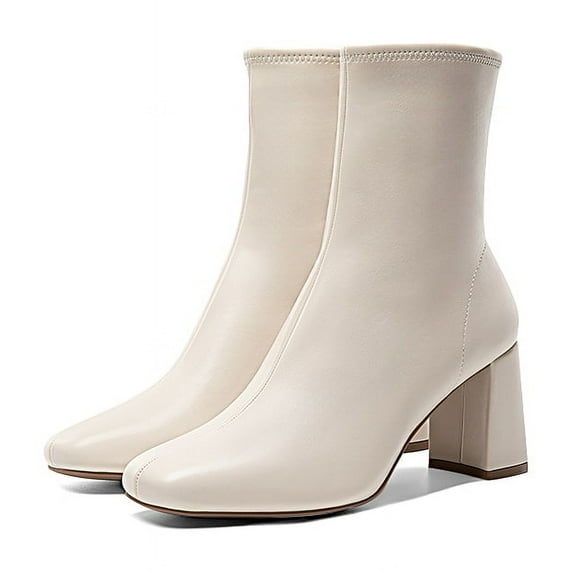 BURUDANI Women's Knee-High Chunky Heel Boots