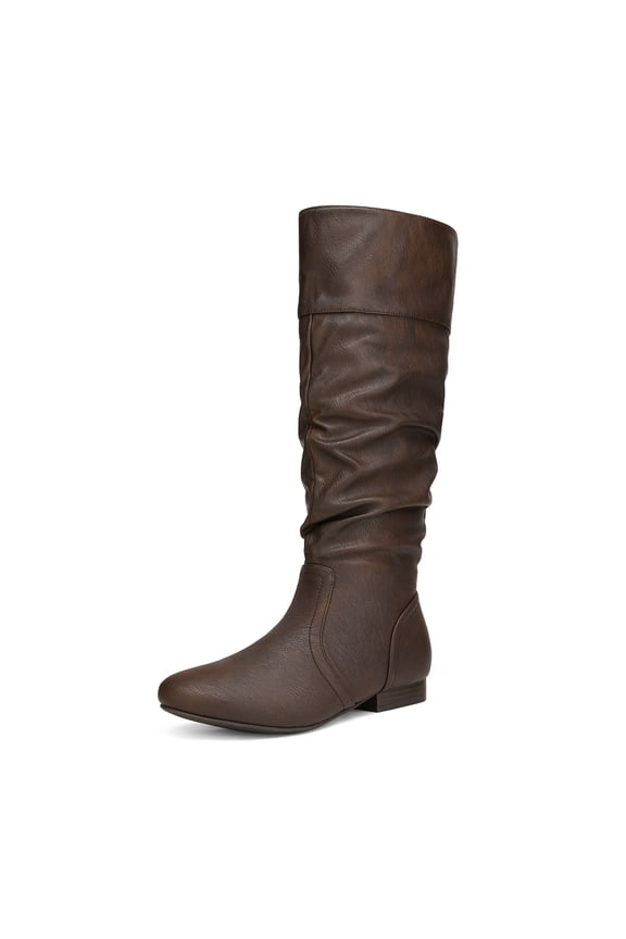 Women's Knee High Pull On Fall Weather Winter Riding Boots