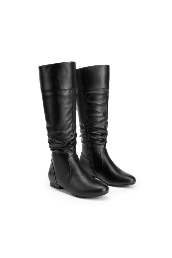 Women's Knee High Pull On Riding Boots, Wide Calf Available