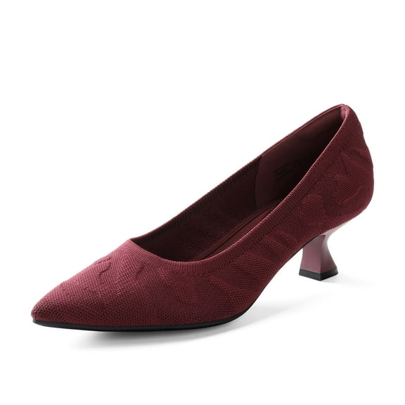 BURUDANI Women's Knitted Low Heel Dress Shoes