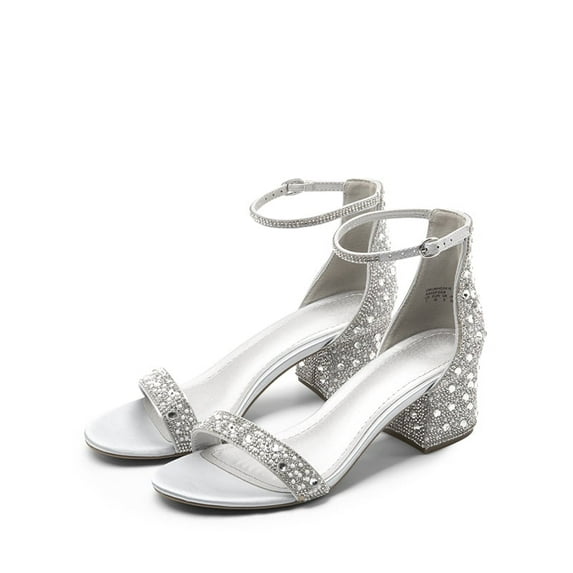 BURUDANI Women's Low Heels Classic Open Toe Block Chunky Heel Sandals Wedding Dress Pumps Shoes