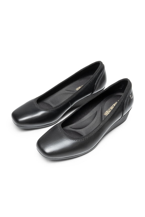 Women's Wedge Shoes Closed Toe Low Heel Pumps Comfotable Dress Shoes