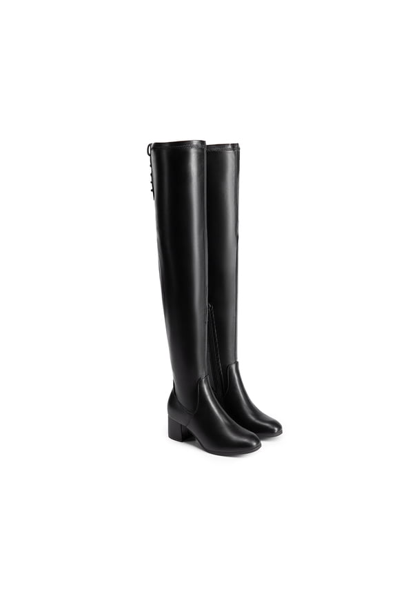 Women's Over The Knee Thigh High Chunky Heel Boots Long Stretch Sexy Fall Boots