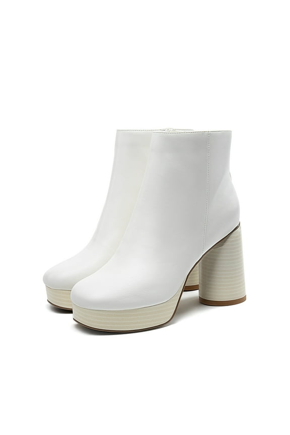 Women's Platform Block Heel Ankle Boots