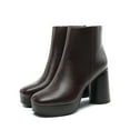 thumbnail image 1 of BURUDANI Women's Platform Block Heel Ankle Boots, 1 of 6
