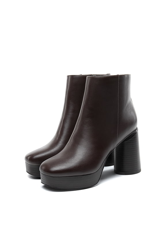 Women's Platform Block Heel Ankle Boots