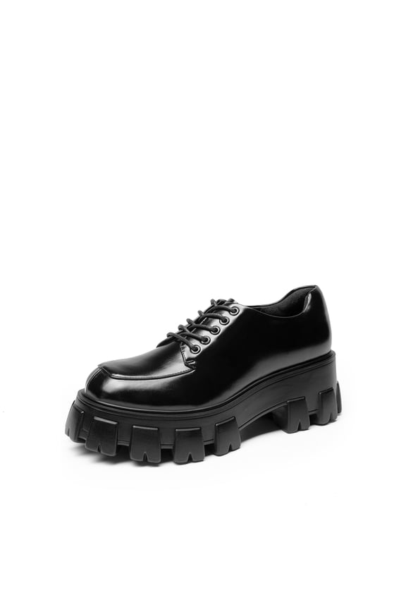 Women's Platform Oxford Chunky Lace-Up Lug-Sole Comfort Dress Shoes