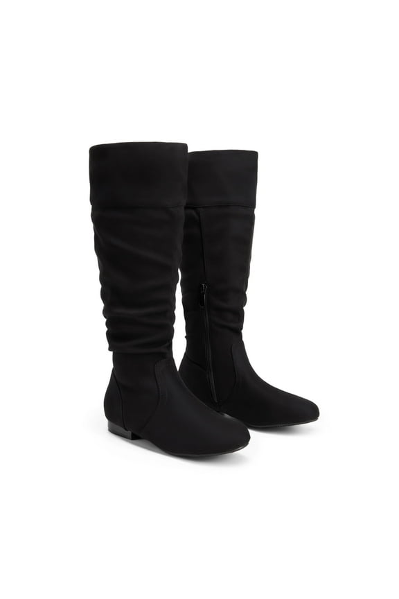 Women's Platform wide Knee High Fashion Pull On Slouchy Boots