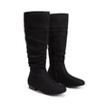 thumbnail image 1 of BURUDANI Women's Platform wide Knee High Fashion Pull On Slouchy Boots, 1 of 6