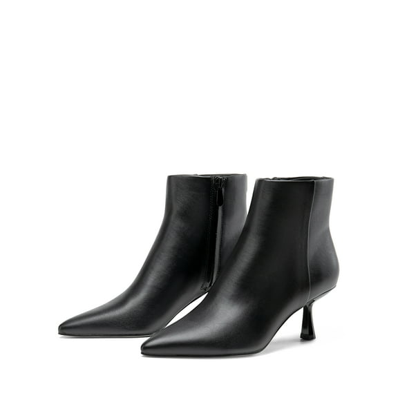 BURUDANI Women's Pointed Toe Ankle Boots High Heel Booties Fashion Zipper Dress Boots