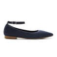 thumbnail image 1 of DREAM PAIRS Women's Pointed Toe Ankle Strap Ballet Flats, Comfortable Dressy Flat Shoes Casual Work Office Shoes, 1 of 7