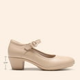 thumbnail image 1 of BURUDANI Women's Pumps Low Chunky Mary Jane Heels Closed Toe Comfortable Work Dress Shoes, 1 of 8