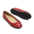 thumbnail image 1 of BURUDANI Women’s Round Toe Ballet Flats Slip-On Flat Low Heels Dress Work Shoes For Ladies with Arch Support, 1 of 5