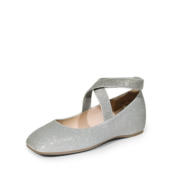 BURUDANI Women's Slip-On Ballet Flats with Square Toe and Elastic Ankle Straps – Comfortable Dress Shoes