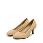 BURUDANI Women's Slip On Wedding Shoes Party Dress Low Heel Pumps Shoes