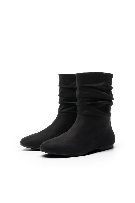 Women's Slouchy Flat Suede Ankle Boots