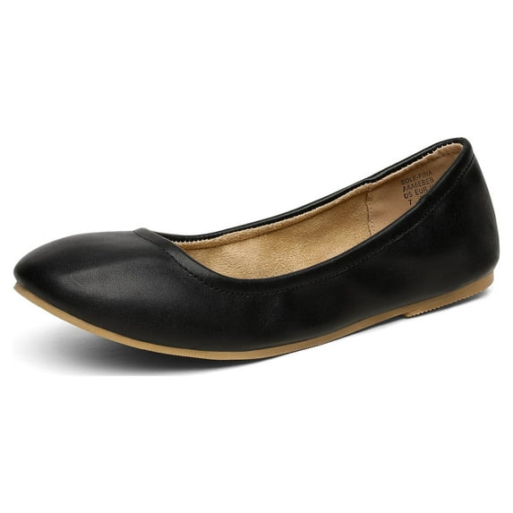 DREAM PAIRS Women's Ballet Flats Breathable Knit Slip-On Flexible Shoes with Cushioned Insole