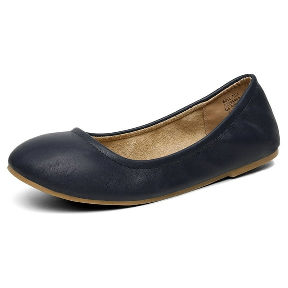 DREAM PAIRS Women's Ballet Flats Breathable Knit Slip-On Flexible Shoes with Cushioned Insole