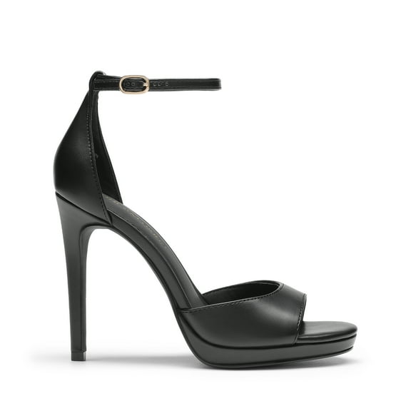 BURUDANI Women’s Stiletto Heels – Open Toe Ankle Strap High Heels for Wedding, Party, Dressy Events