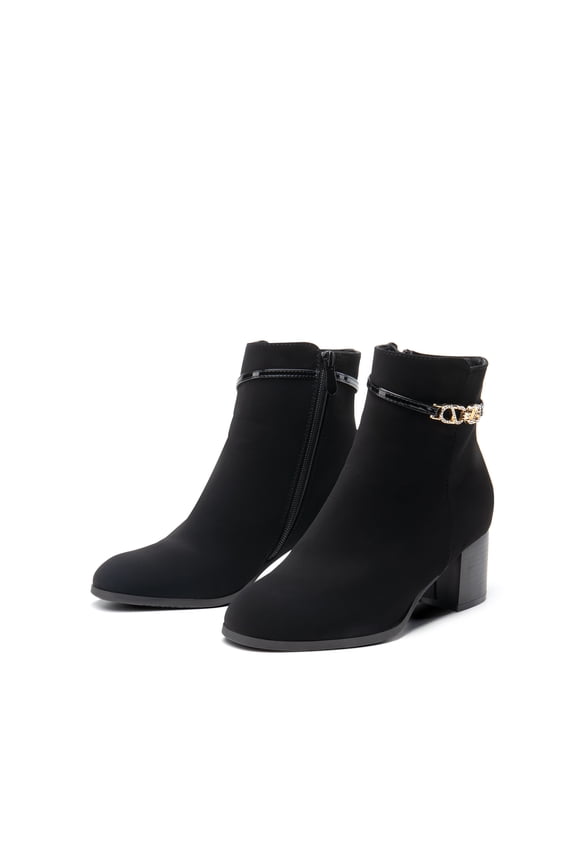 Women's Strap Design Rhinestone Decor Ankle Booties