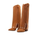thumbnail image 1 of BURUDANI Women's Studded Western Knee-High Boots, 1 of 6