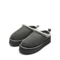 thumbnail image 1 of BURUDANI Women's Suede Platform Slip-on Slippers Clog Winter Warm Shoes Grey Size 10 (Runs Small-Size Up!), 1 of 9