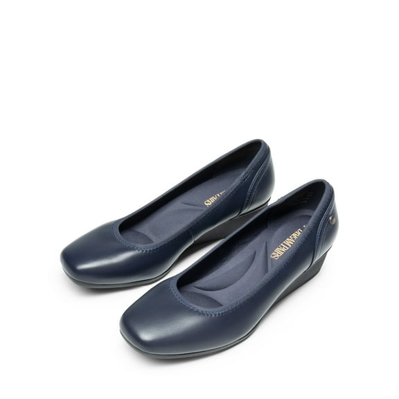 BURUDANI Women's Wedge Shoes Closed Toe Low Heel Pumps Comfotable Dress Shoes