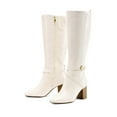 thumbnail image 1 of BURUDANI Women's Winter Zipper Inside Buckle DetailHeeled Knee High Boots, 1 of 5