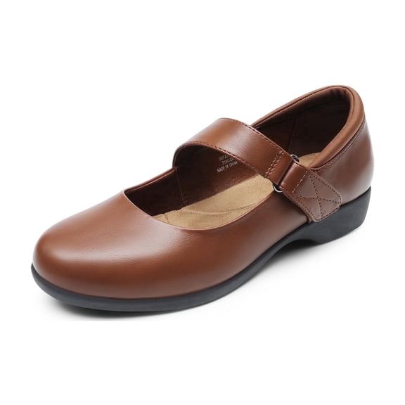 DREAM PAIRS Womens Ballet Mary Jane Flats Non-Slip Comfortable Dress Shoes with Ankle Strap Wide Width