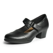 DREAM PAIRS Womens Low Block Heel Mary Janes Pump Shoes Arch Support Round Toe Slip On Dress Work Wedding Shoes