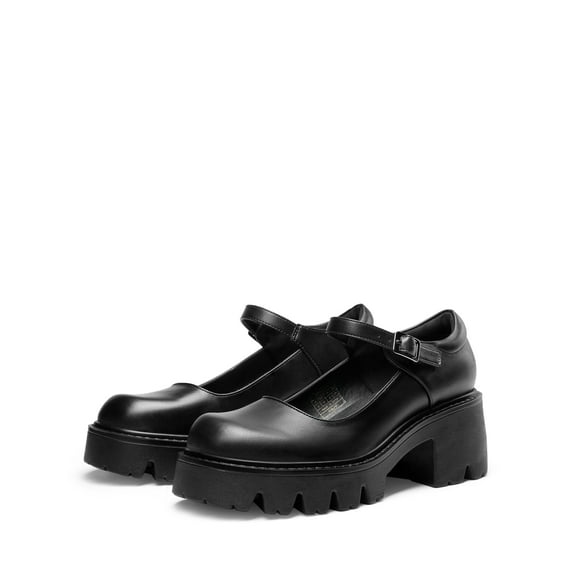 BURUDANI Womens Ballet Mary Jane Low Heel Chunky Ankle Strap Pumps Non-Slip Platform Dress Shoes Round Toe