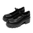 thumbnail image 1 of BURUDANI Womens Ballet Mary Jane Low Heel Chunky Ankle Strap Pumps Non-Slip Platform Dress Shoes Round Toe, 1 of 6