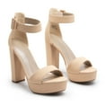 thumbnail image 1 of BURUDANI Women's Hi-Lo High Heel Platform Pump Sandals, 1 of 11