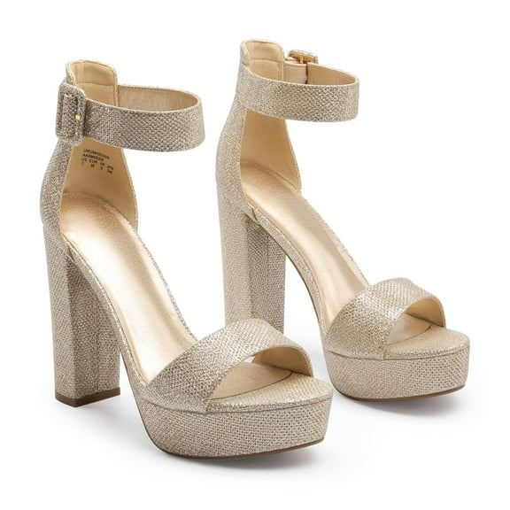 BURUDANI Women's Hi-Lo High Heel Platform Pump Sandals