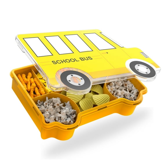 COOK WITH COLOR Lunch Box Container, 8-Grid Snack Box, School Bus Theme