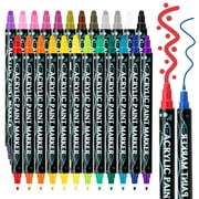 BUSATIA Acrylic Paint Marker, Fine, Multicolor, 24 Pieces