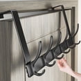 thumbnail image 1 of BUSATIA Bedroom Scratch-Proof Over-the-Door Towel Hook Rack with 6 Dual Coat Hooks, 1 of 6