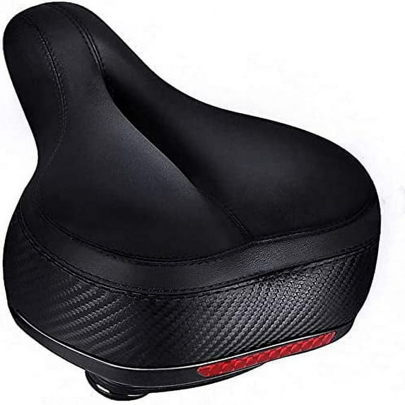 BUSATIA Bike Seat Bike Saddle,Comfortable Bicycle Seat Replacement with Dual Shock Absorbing Ball Wide Bike Seat Memory Foam Bicycle Seat with Mounting Wrench