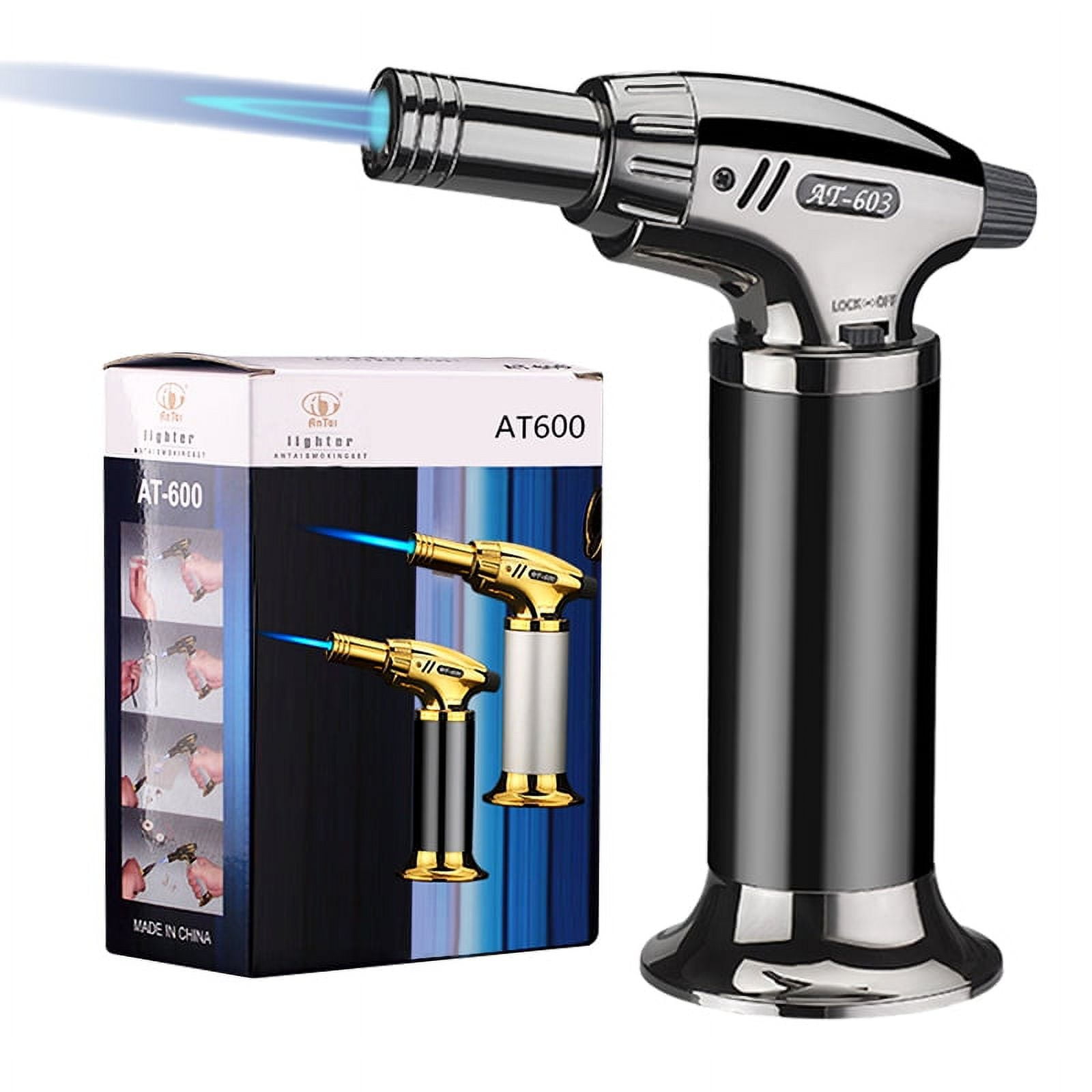 BUSATIA Butane Torch,Refillable Kitchen Torch Lighter,Fit All Butane