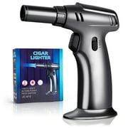 BUSATIA Butane Torch, Refillable Kitchen Torch Lighter with Safety Lock and Adjustable Flame for Cooking, BBQ, Baking, Brulee, Creme, DIY SolderingButane Gas Not Included