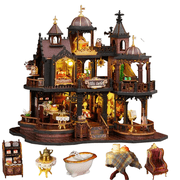BUSATIA DIY Dollhouse Miniature House Kit,DIY Kit Mini House Model,124 Scale Creative Doll House Best Christmas Birthday Gift for Lovers Boys and GirlsEdinburgh CASTLE