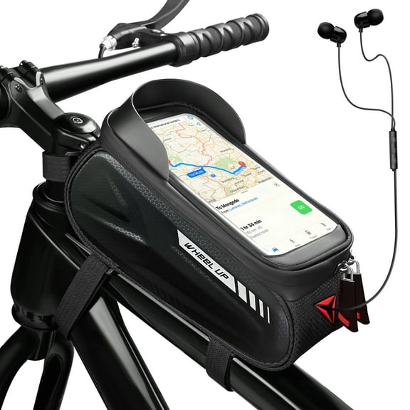 BUSATIA Large Triangle Frame Bag, 1.5L Capacity (Black)