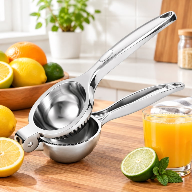BUSATIA, Handheld Lemon Squeezer, Large Stainless Steel Citrus Juicer